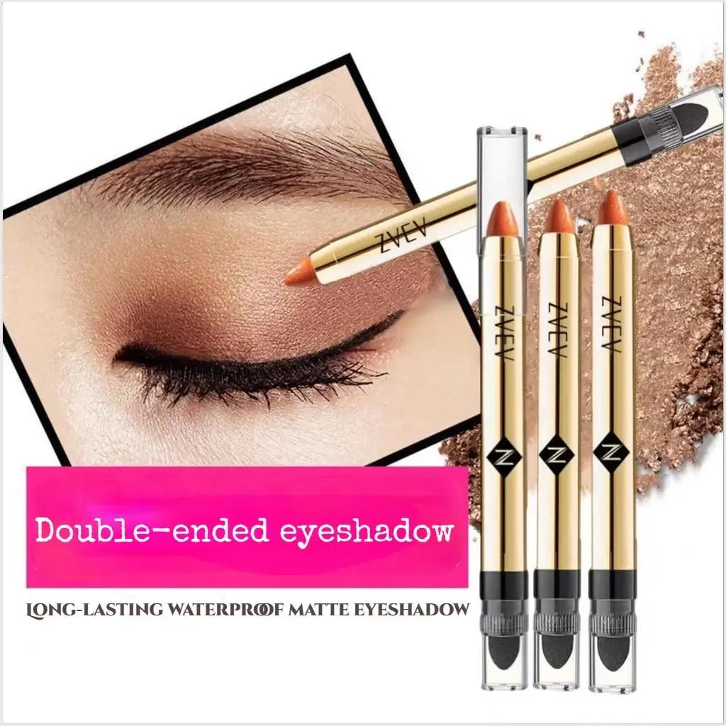 Long-lasting Waterproof Double-headed Shimmer Eyeshadow Stick Qme
