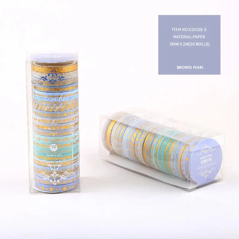 Washi Tape Gold Foil Decorative Adhesive Scrapbooking Ribbons Diary Qme 03
