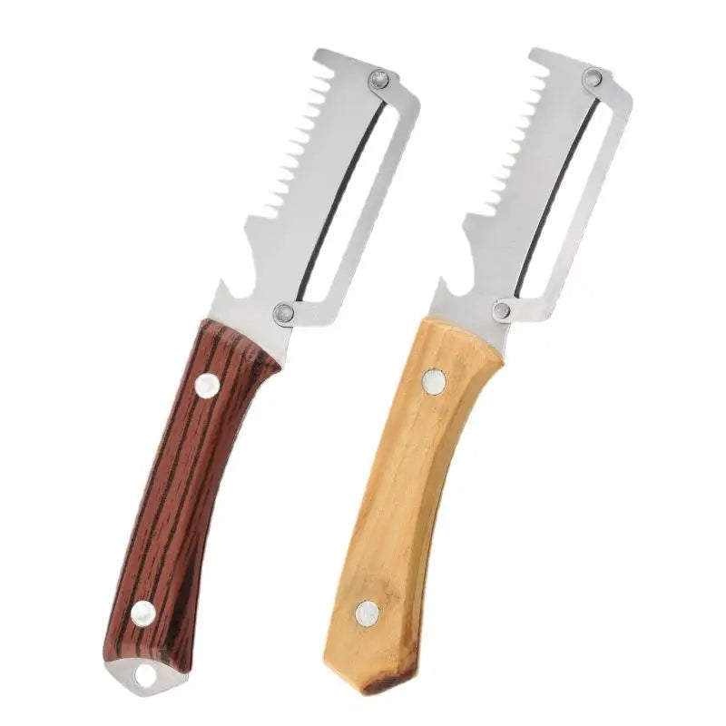 3-in-1 Serrated Peeling Knife Premium Vegetable Peeler Scallion Qme
