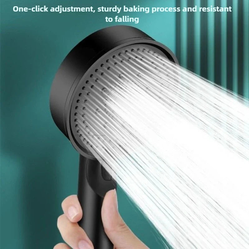 5 Modes Pressure Boost Shower Head Multifunction Adjustable Large Water Shower Nozzle Massage Bathroom Accessory Rain Shower Qme