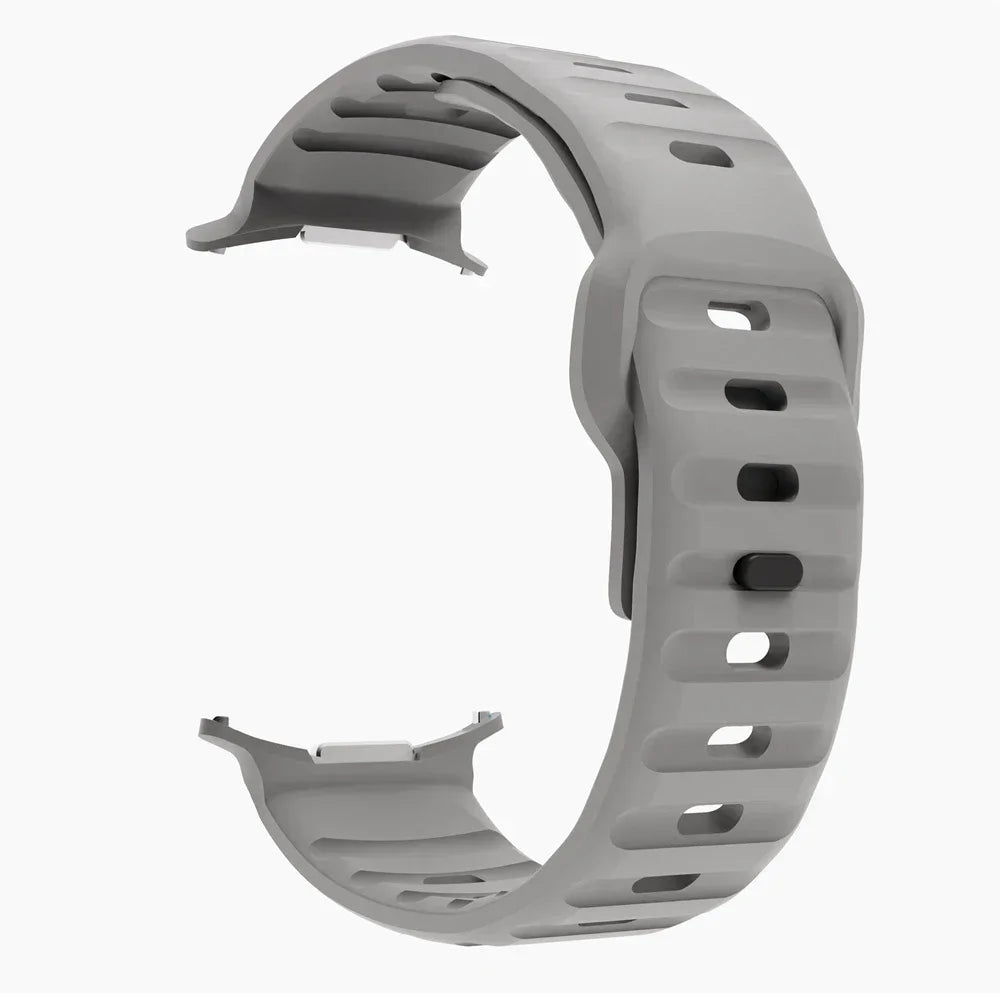 No Gaps Silicone Sport Strap For Samsung Galaxy Watch Ultra 47mm Band For Watch Ultra Replacement Bracelet Watchband Qme LightGray watch 7 ultra 47mm
