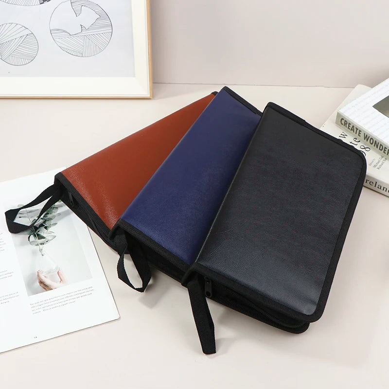 CD Sleeve Wallet Album Hard Box DVD Disc Carry Case Cover 80 PU Qme
