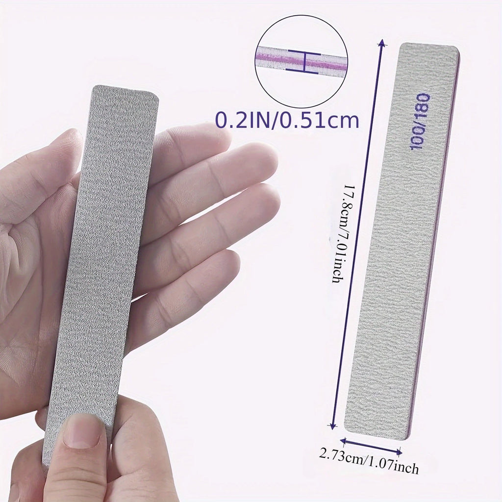 Thickened Reusable Nail File Scraper Manicure Tool | Natural Nail Shaping and Grinding Strip for Professional Pedicure Qme