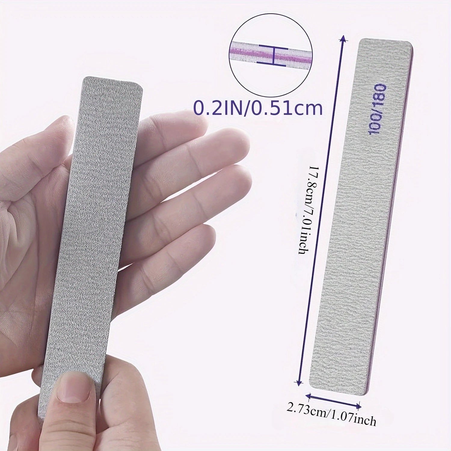 Thickened Reusable Nail File Scraper Manicure Tool | Natural Nail Shaping and Grinding Strip for Professional Pedicure Qme