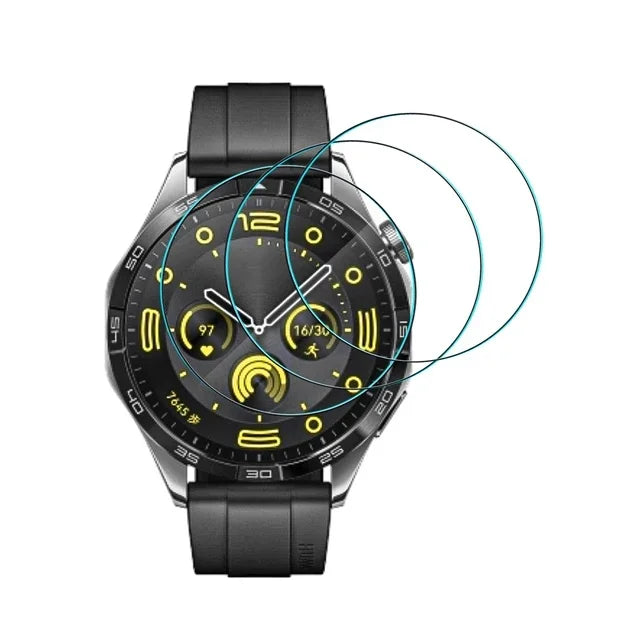 2.5D Screen Protector for Huawei Watch GT4 41mm / 46mm Tempered Glass Protection for Huawei Watch GT 4 Anti-Scratch Glass Film Qme 3 Pcs For GT4 41mm