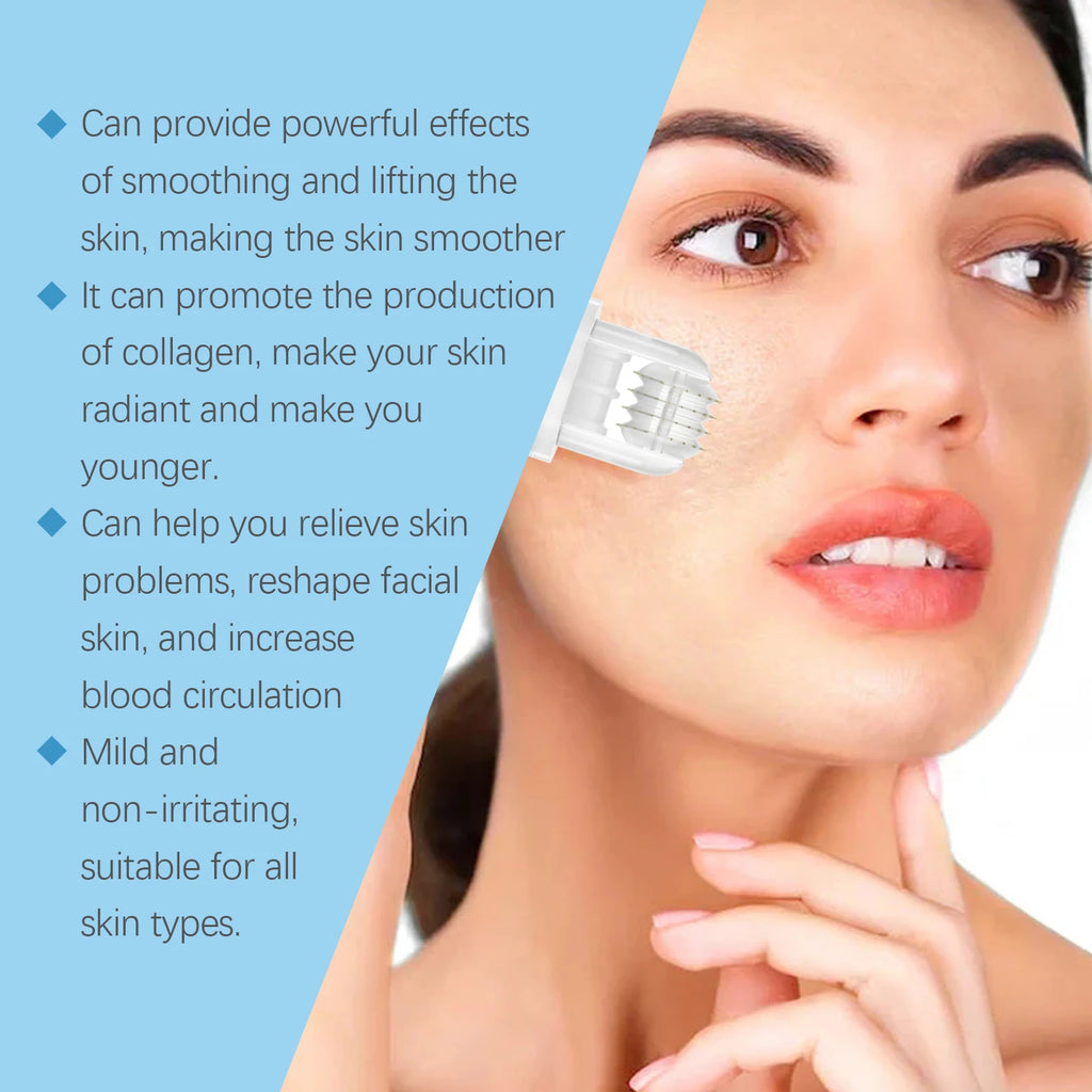 Hyaluronic Acid Serum Micro Roller 0.25mm Micro Needle Essence Hydrating Brightening Smooth Pore Refining Beauty Facial Skin Car Qme