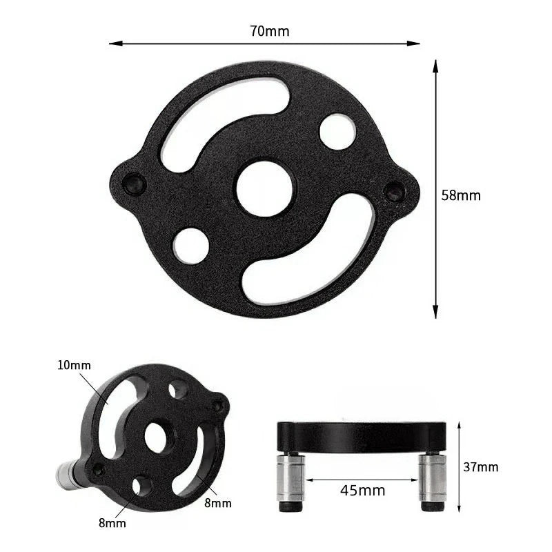 3-10mm Woodworking Self-Centering Dowel Jig Handheld Drill Guide Locator Straight Holes Wood Panel Hole Puncher Locator Tool Qme Black A