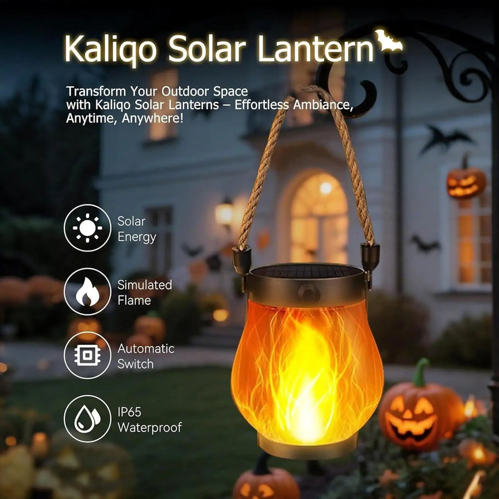 Solar Lanterns for Outside Solar-Powered Lanterns Outdoor Water-Resistant Flickering Flame Design USB Charging Ornament for Tree Qme