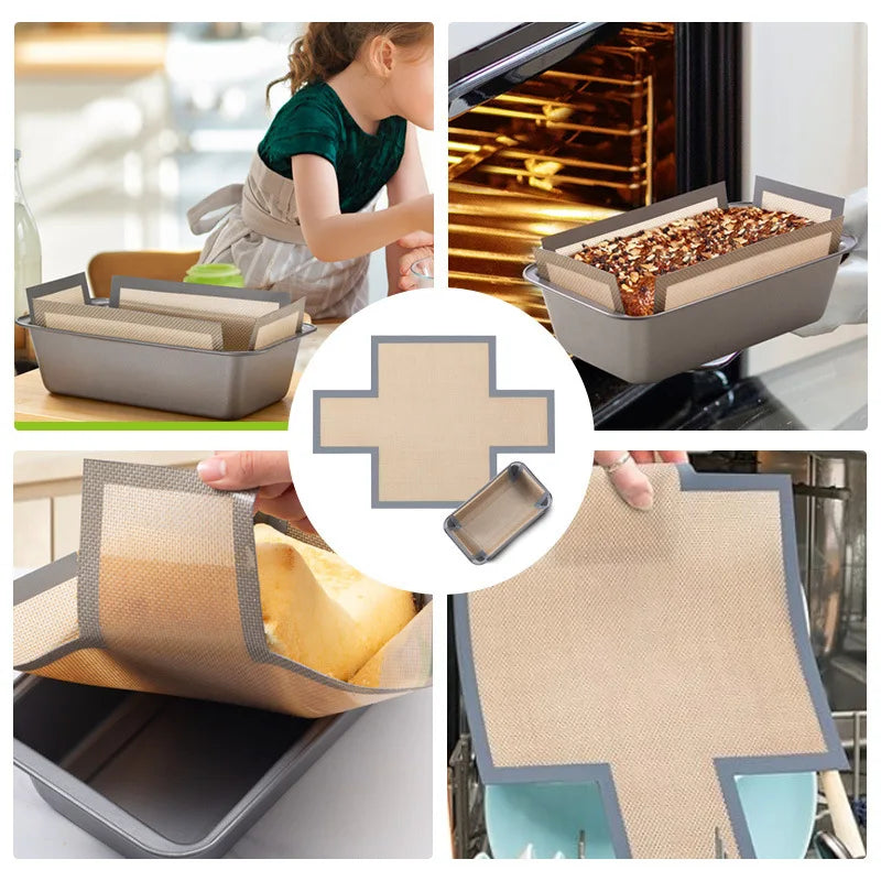 Silicone Bread Loaf Pan Liners Reusable Nonstick Baking Mat 9 5 X 1 Qme