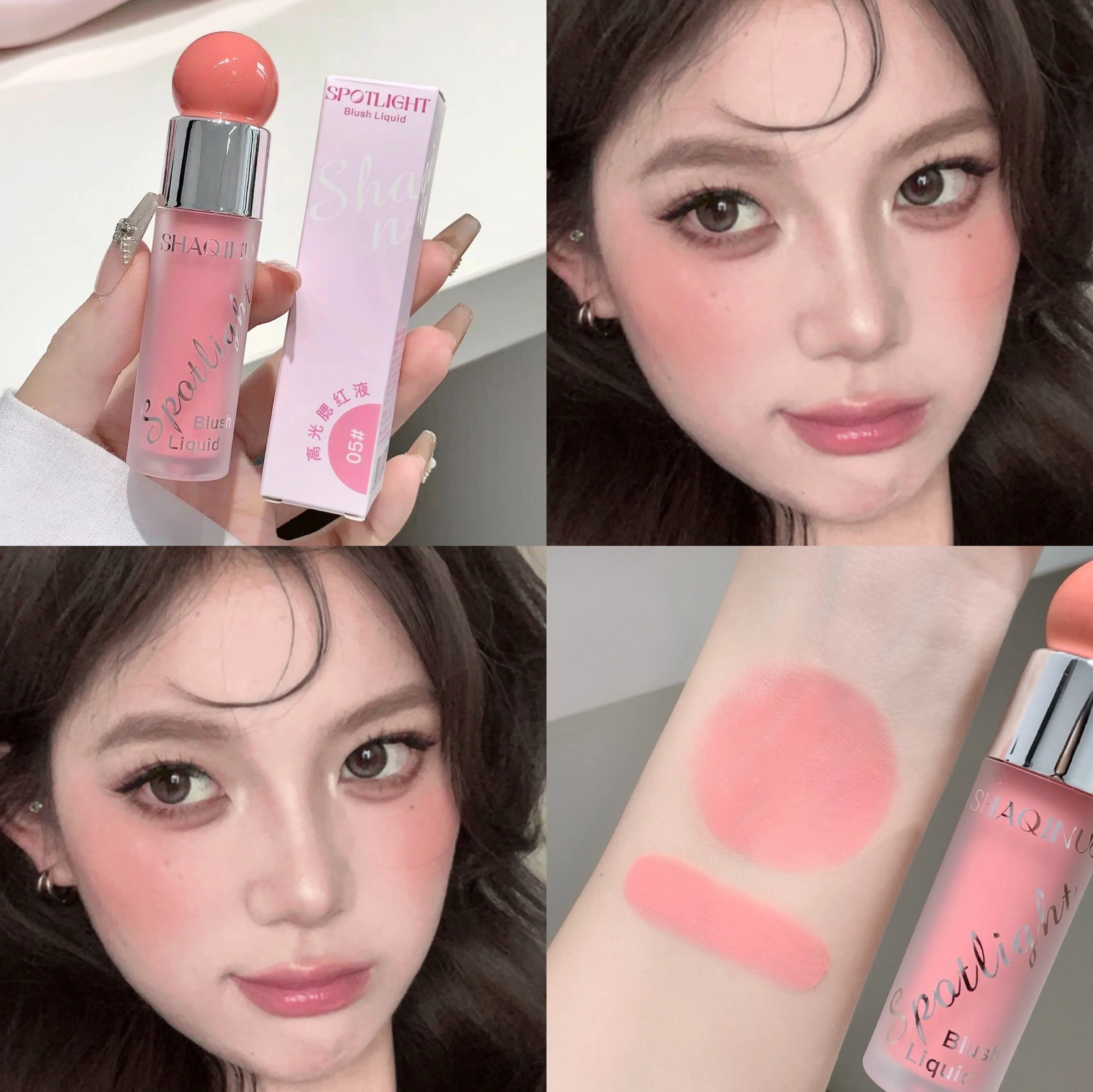 SHAQINUO Light Blush Liquid Moisturizing Mirror Vitality Whitening Qme S9095-5