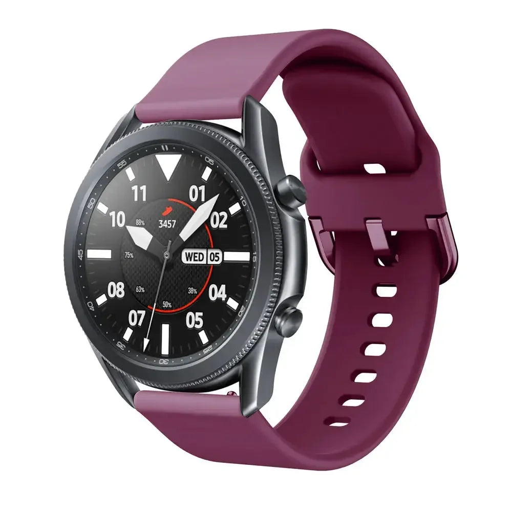 Watchband Silicone For Samsung Galaxy watch 3 45mm 41mm 42mm 46mm Strap Sport Smart Wristbands Bracelet 20mm 22mm Watchstrap Qme
