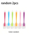 1 2 3 4 Mini Silicone Spatula Temperature Resistant Cream Mixing Qme random 2pcs