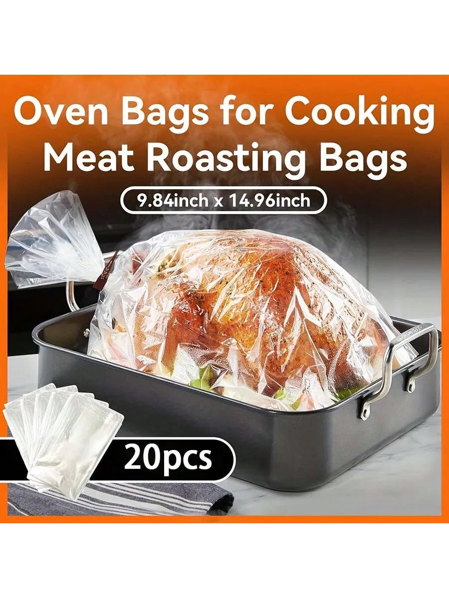 20 Oven Cooking Bag Meat Baking Large Chicken Fish Vegetables Kitchen Qme
