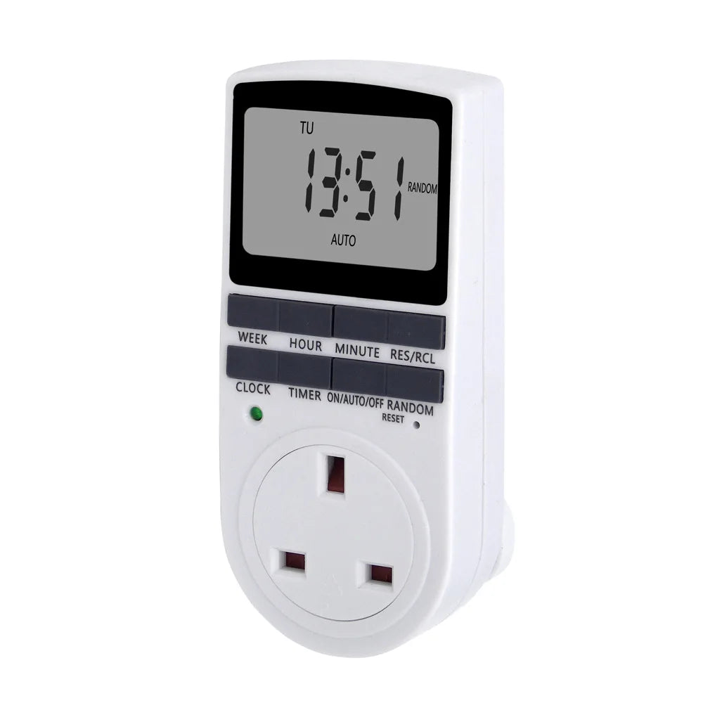 Digital Timer Switch Electronic 12 24 Hour Programmable Timing Socket Qme UK