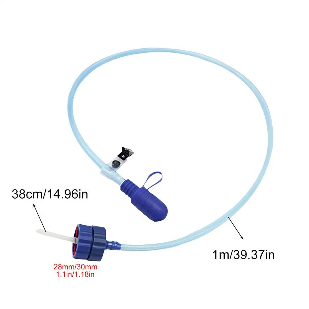 Drinking Tube Water Bottle Hydration Drink Pipe Backpack Hose Boating Qme Blue