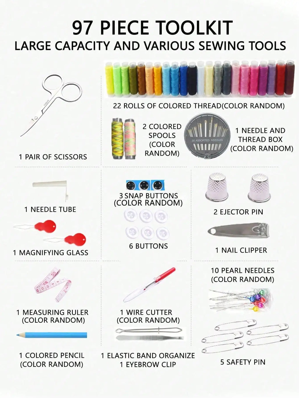 Portable Sewing Household Tools Thread Box Patching Needle Threader Qme