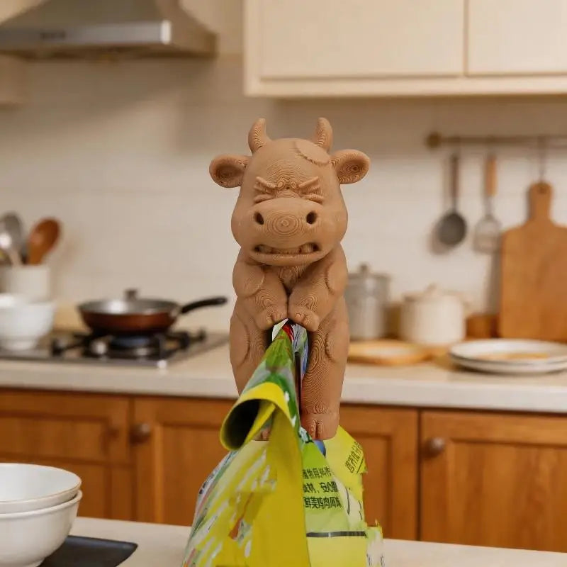 3D Printed 1/5pcs Set Farm Animal Bag Clip Funny Pet Lightweight And Durable Plastic Food Bag Sealing Clips Qme C
