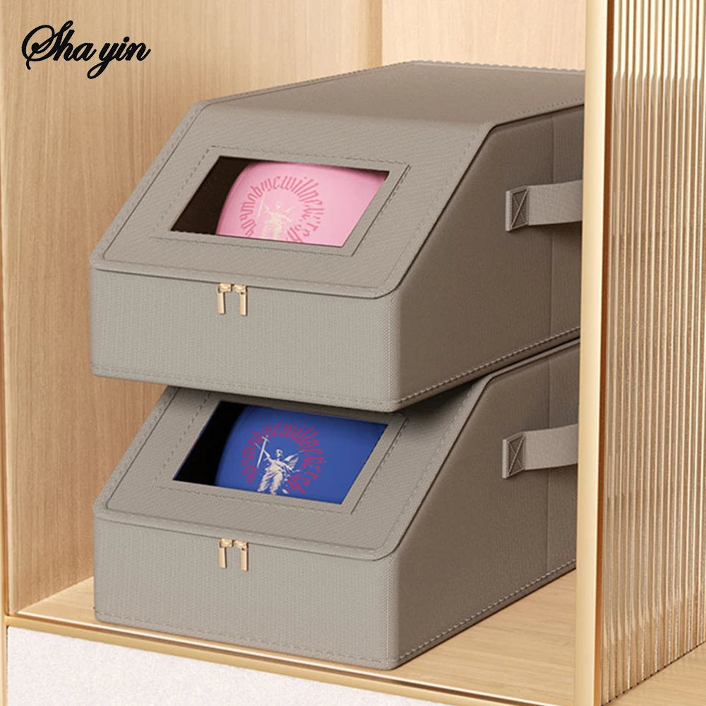 Organizer for Baseball Caps Hat Organizer for Closet with Cardboard Stackable Holder Container for Closet Home Shelf Bedroom Qme