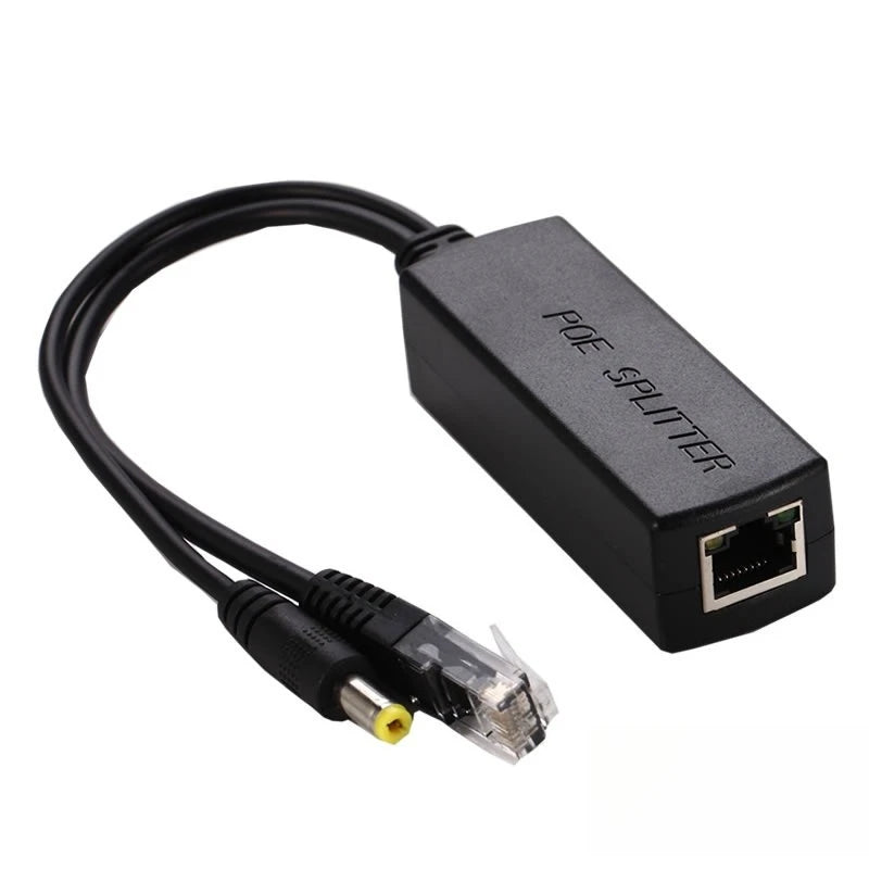 2pcs 48V to 12V POE Splitter 10/100Mbps with IEEE 802.3af/at Active Power Over Ethernet Adapter for IP Camera Surveillance Qme