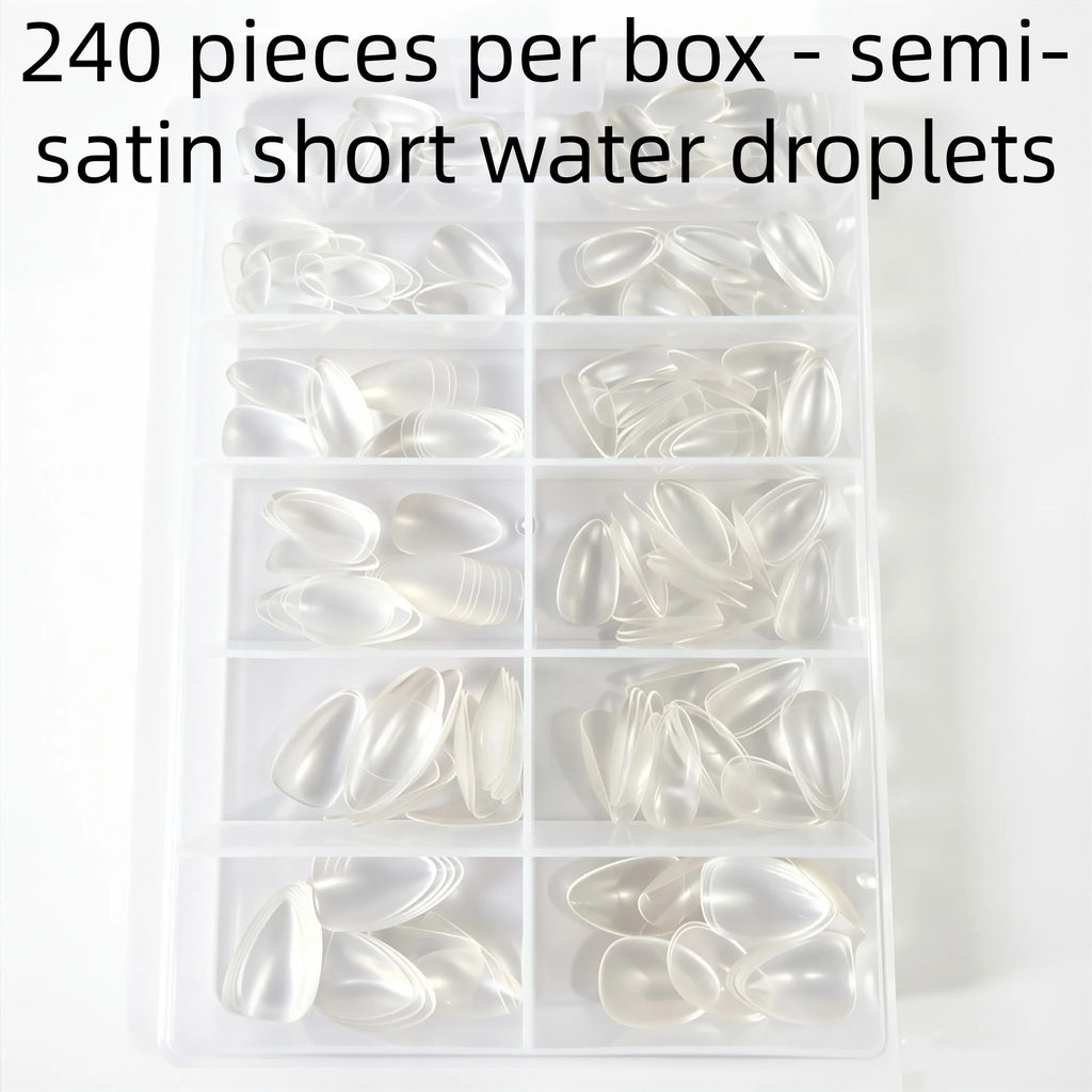 French White Short Toenail Tips Natural Seamless Press On Fake Toe Nails Full Cover Short Square False Toenails for Pedicure Qme 240pcs Short
