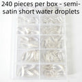 French White Short Toenail Tips Natural Seamless Press On Fake Toe Nails Full Cover Short Square False Toenails for Pedicure Qme 240pcs Short
