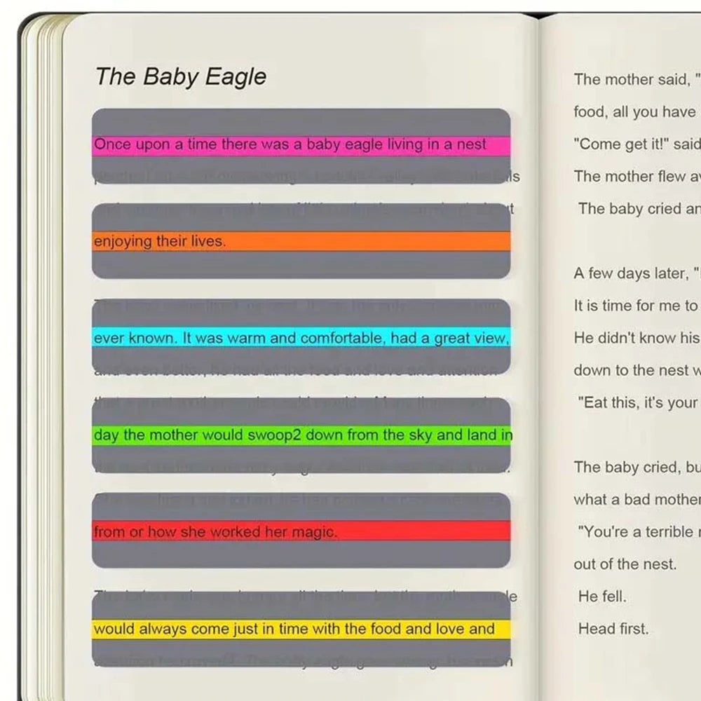 1-8 Pieces Large Size Guided Reading Strips Highlight Overlays Multicolor Reading Tracking Rulers for Dyslexics Bookmarks Qme