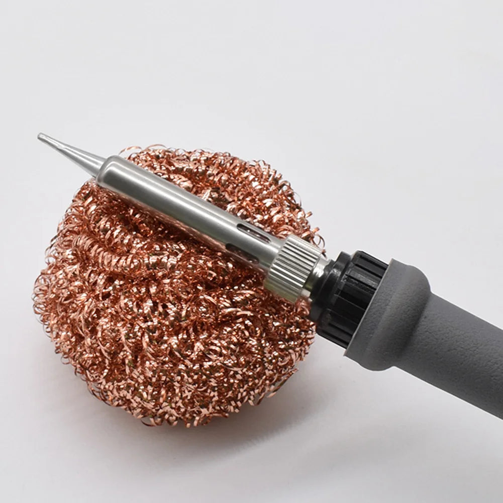10PCS Copper Metal Wire Sponge Ball Iron Tip Nozzle Cleaner Slag Remover Cleaning Ball Desoldering Soldering Iron Mesh Filter Qme