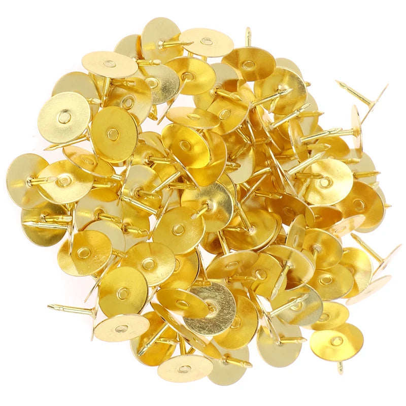 50PCS/set Butterfly Clutch Tie Tacks Pin Back Replacement Blank Pins Gold. Qme 50pcs