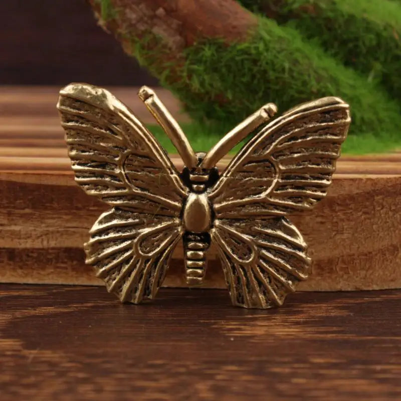 1/3/5Pcs Insect Animal Model Desk Decor Brass Butterfly Statue Office Ornament Vintage Tea Table Decoration For Living Room Qme 1pcs