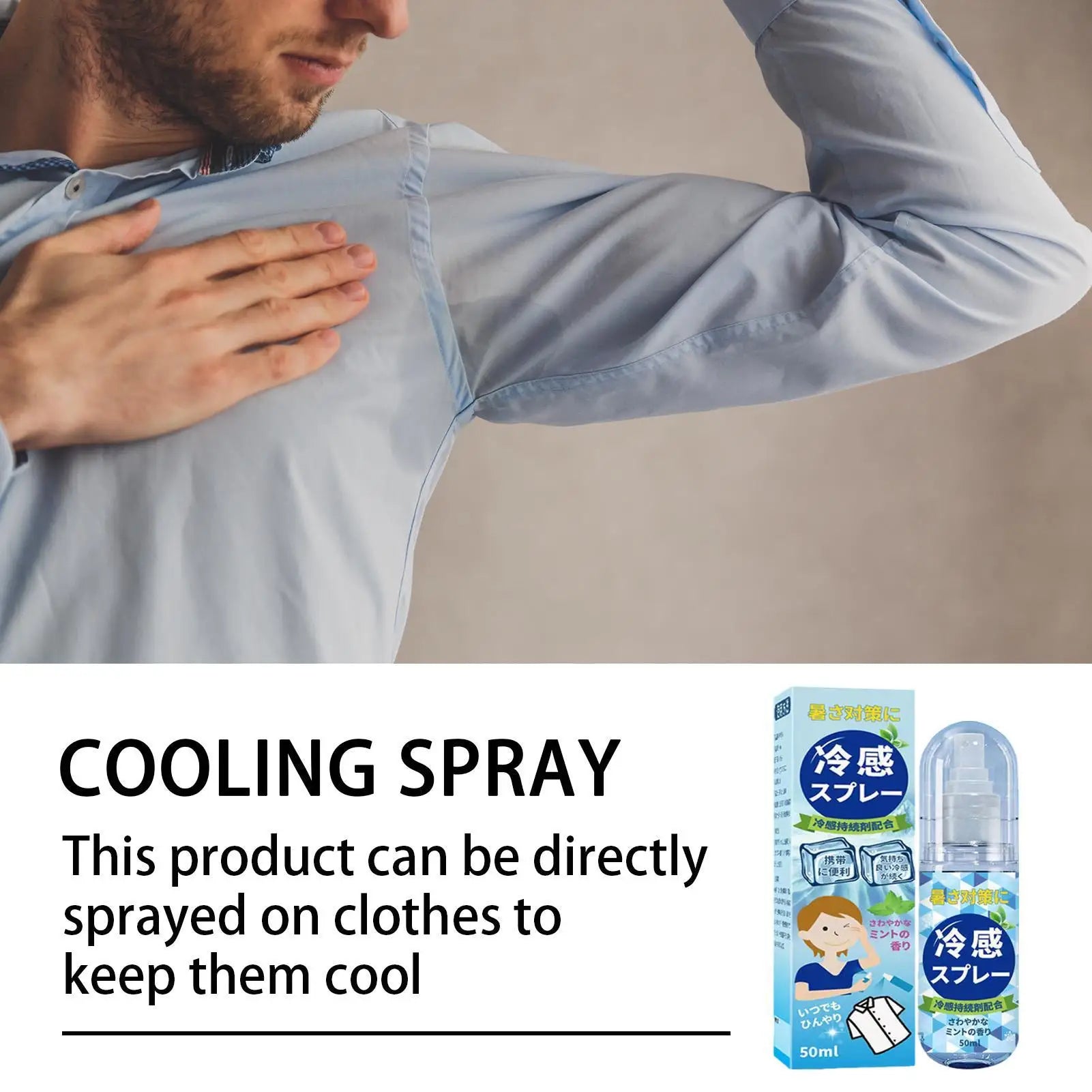 Skin Cooling Spray Summer Cooling Spray for Face & Body Long-lasting Portable Hydrating Cool Spray Bottle Cool in Summer Hot Qme