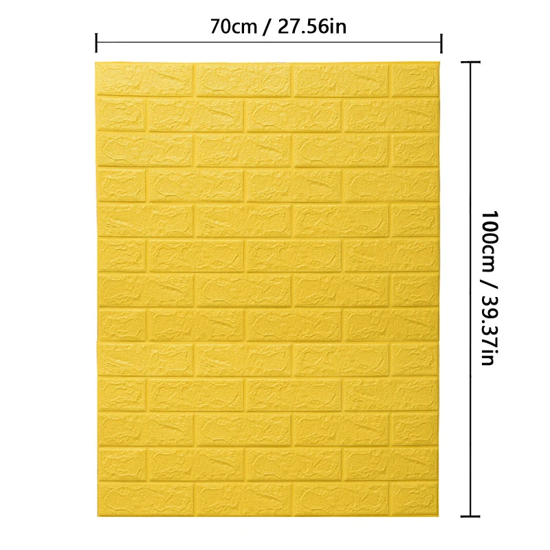 3D Brick Pattern Wall Sticker DIY Self-adhesive Living Room Home