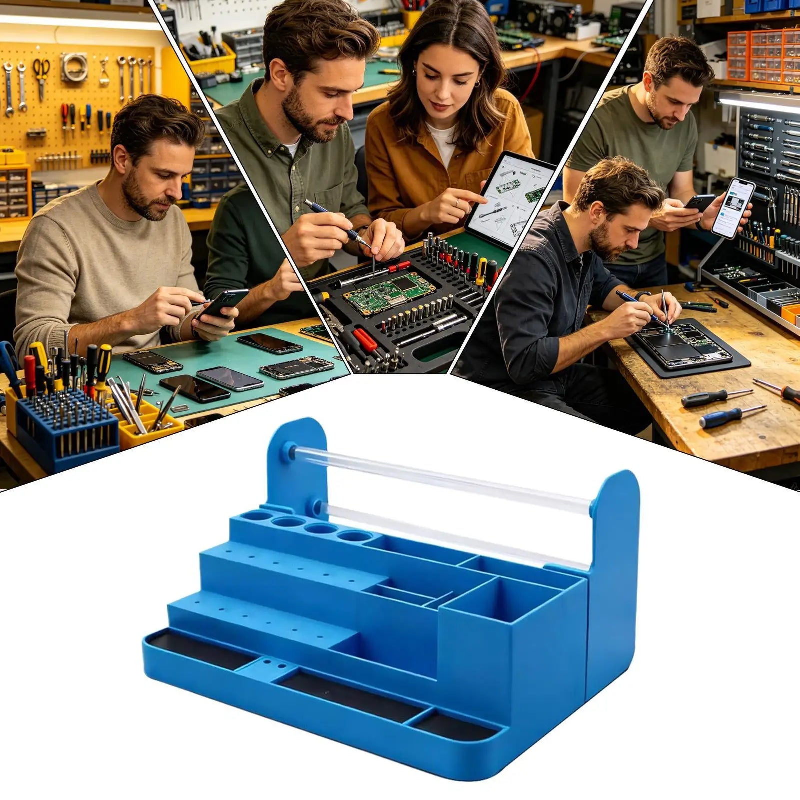 Screwdriver Organizer Space-saving Heavy-duty Desktop Storage Qme