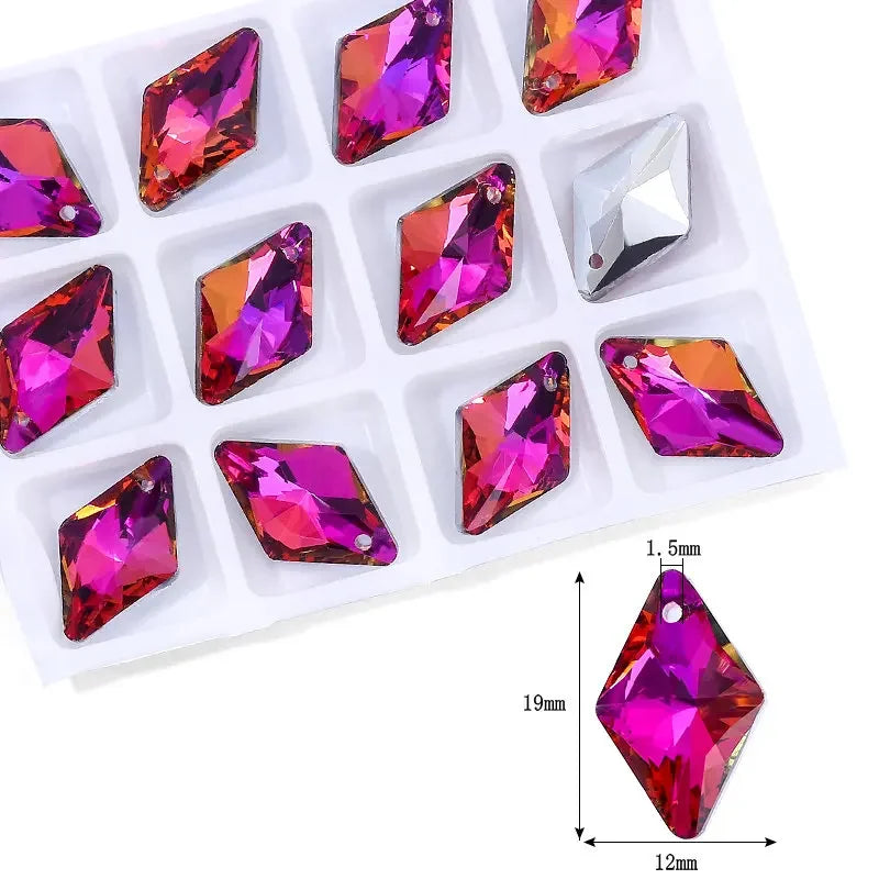 Crystal Multi -shape Pendants Single Hole Charms Glass Beads for DIY Jewelry Making Necklace Earrings Jewelry Craft Production Qme 4-12pcs