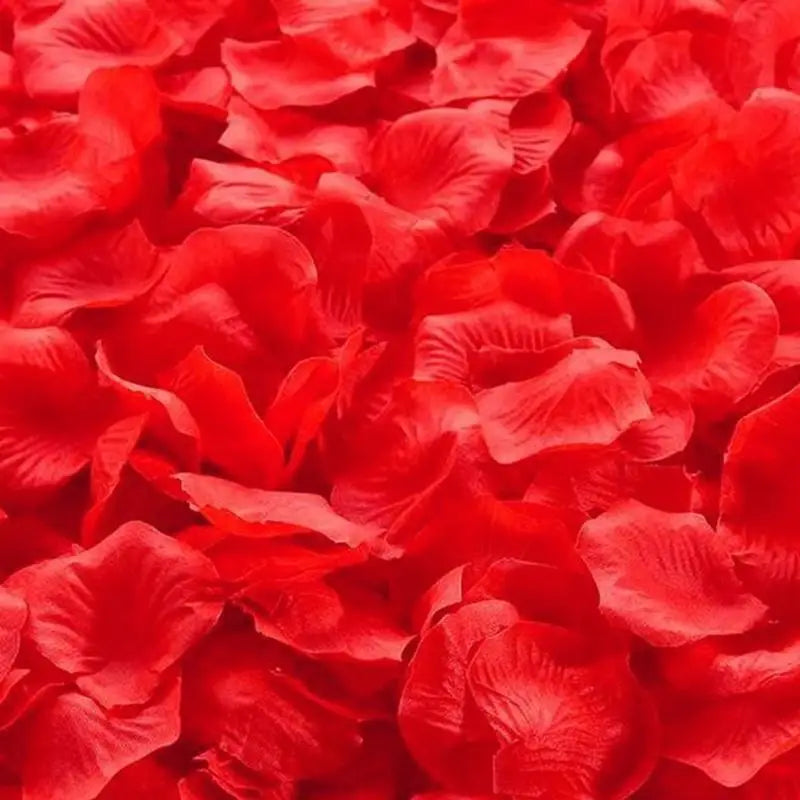 1000Pcs Artificial Fake Rose Petals Colorful Simulation Silk Rose Petal For Valentines Day Wedding Party Romantic Decoration Qme Red