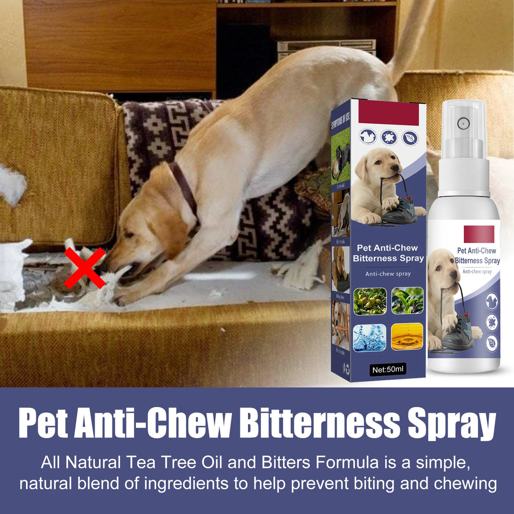 Natural Bitter Spray Anti-Chew Spray Effectively Restrain Pet Behavior Relieve Anxiety Protecting Furnishings Training Supplies Qme