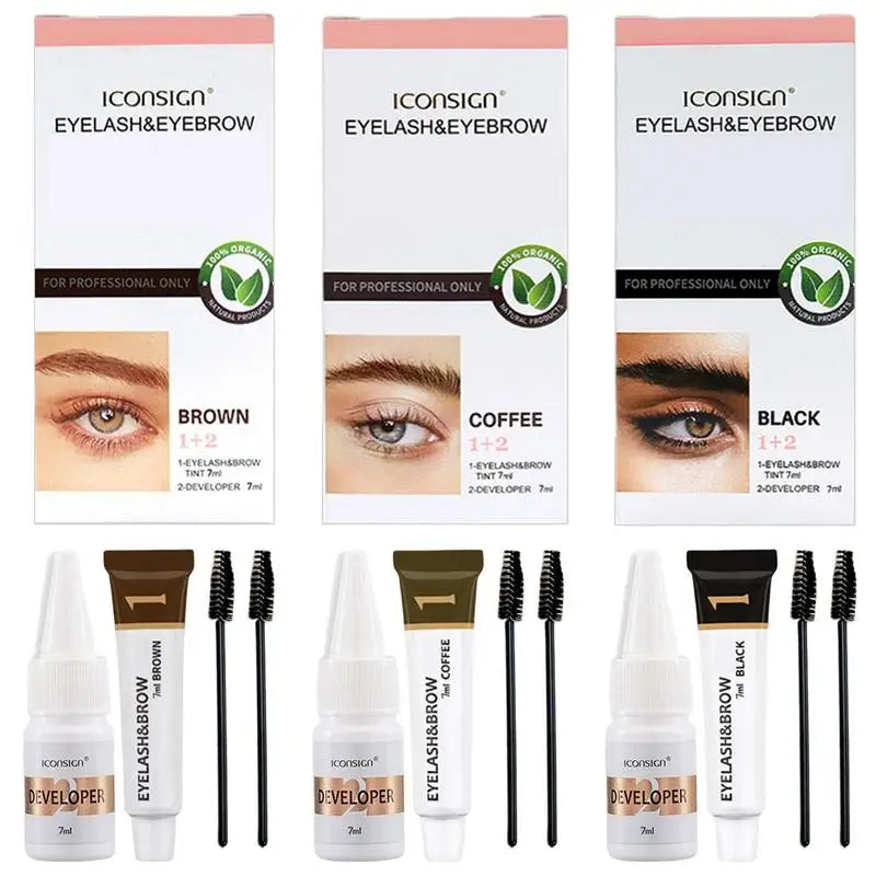 5pcs Eyebrow Tinting Kit Eyelash Eyebrow Dye Tint Gel Quick Dry Waterproof Long-lasting Eyebrow Dye Tint Dye Eyebrow Mascara Qme