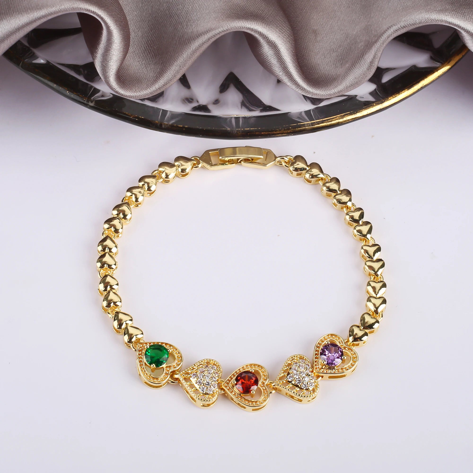 10 Style Classic Shiny CZ Heart Shaped Butterfly Star Geometric Bracelet Delicate For Women Party Wedding Jewelry Gift Wholesale Qme 10