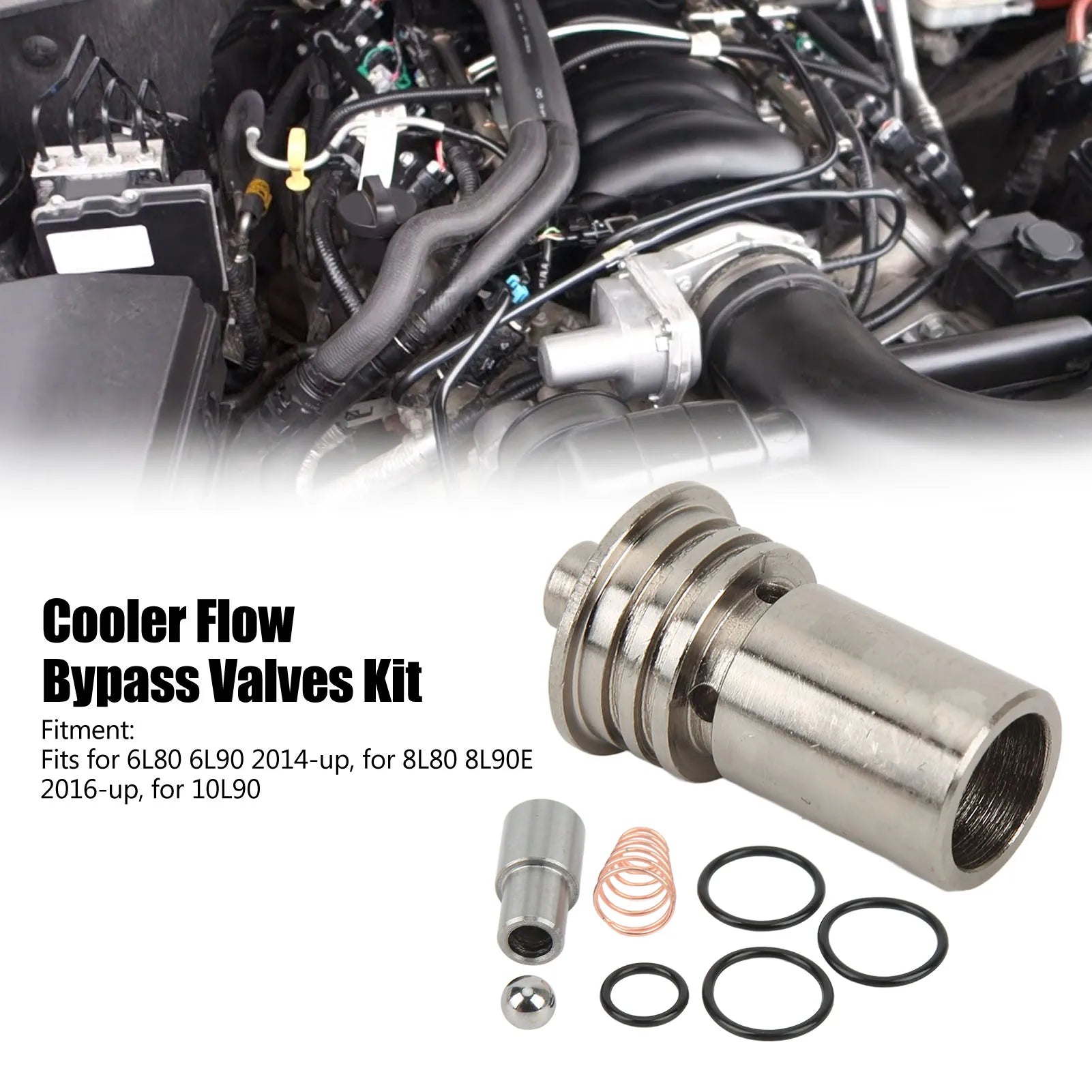Cooler System Bypass Kit Cooler Bypass Kit STL010 Cooling System Contournement Valves Set for 6L80 6L90 8L90 10L90 Qme