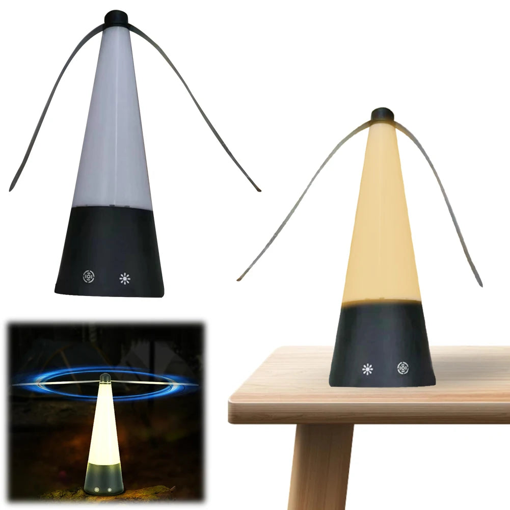 Fly Deterrent with Holographic Blades Table Top Bug Repellent Fan LED Light Fly Swatter Fan for Picnic Restaurant Party Home BBQ Qme