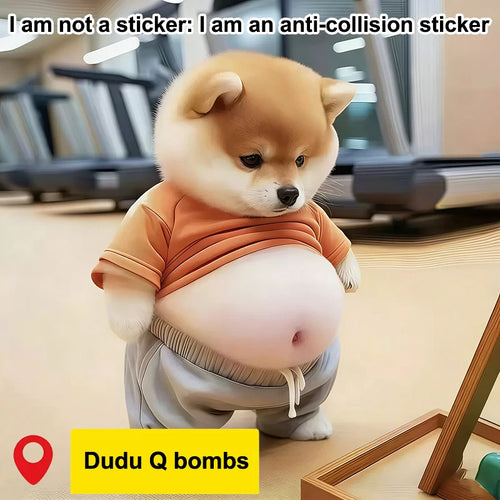 1/5Pcs 3D Cute Puppy Sticker Squeezeable Sticker Refrigerator Wall Decoration Silicone Self-adhesive Sticker Qme