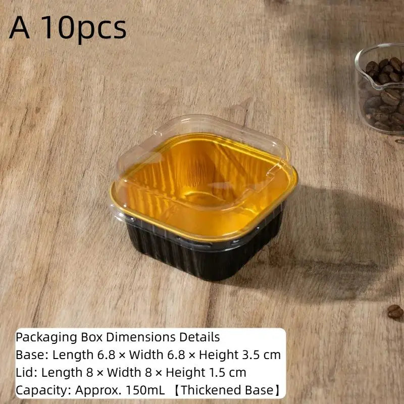 10 20 Food Grade Square Dessert Boxes Clear Lids Perfect Mousse Cake Qme 10pcs A