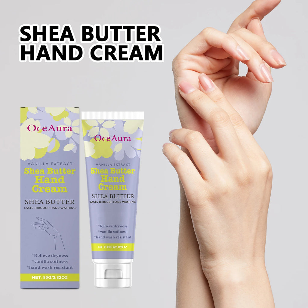 Shea Butter Hand Cream Nourishing Care Deep Hydration Anti Cracking Fast Absorbing Non-Greasy Winter Moisturizing Hand Cream Qme