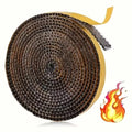 Self Adhesive Fireplace Seal Rope Heat Resistant Fiberglass Wood Stove Gasket Tape Flat Stove Sealing Rope Pellet Stove Qme 1roll