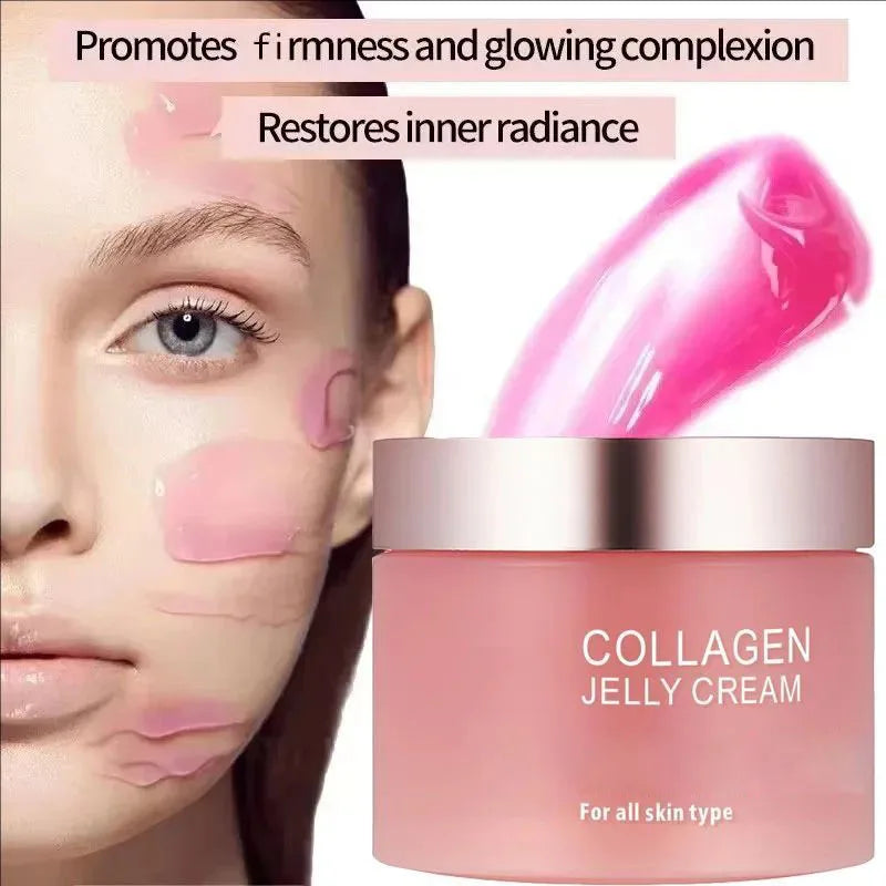 Sakura Mask,Collagen Jelly Cream Niacinamide And Hydrolyzed Collagen Strengthen Skin Barrier Lasting Moisturizing Skin Face Care Qme