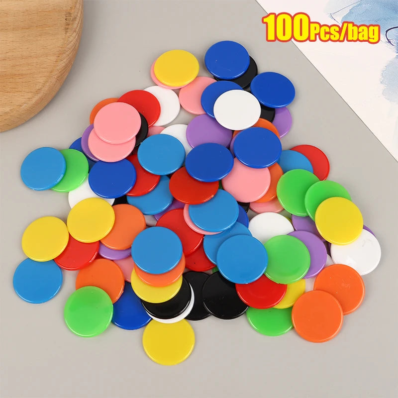 Montessori Learning Education Math Toy Plastic Bingo Chip Markers Qme Multicolor