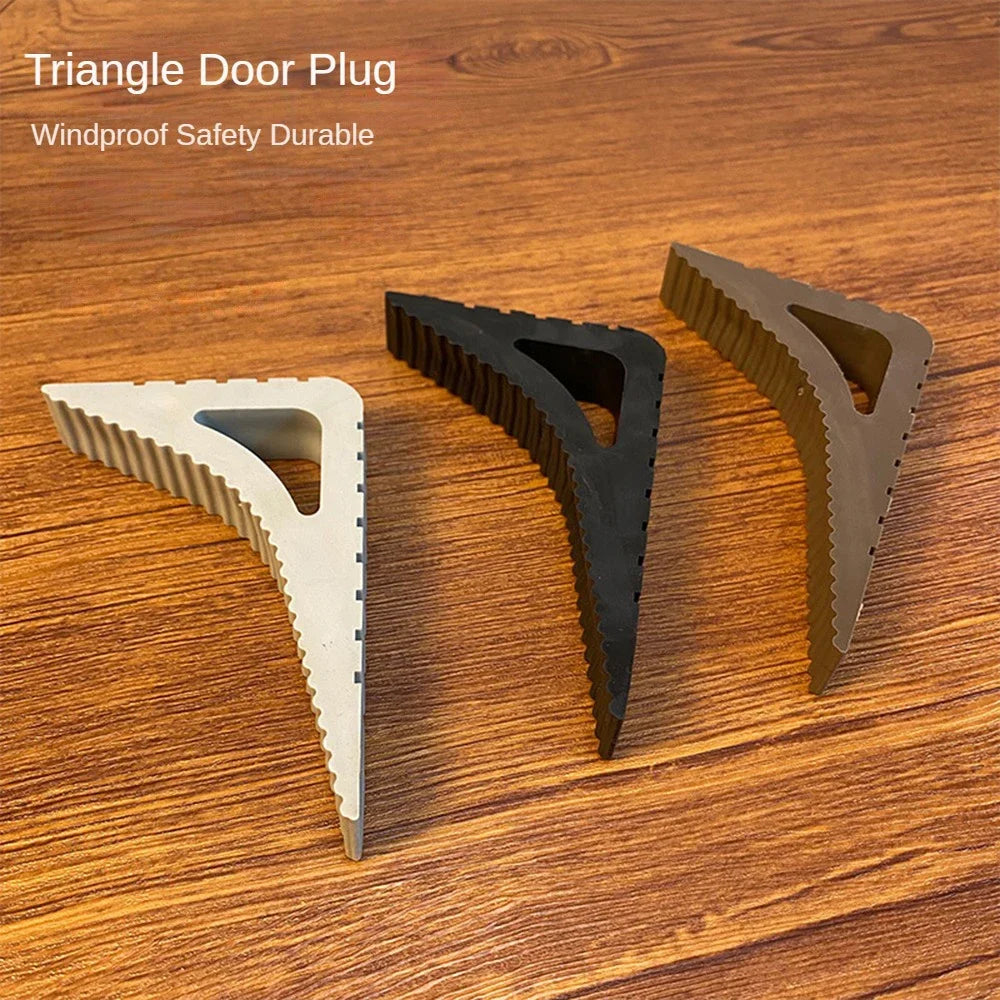 Rubber Door Stopper Reusable Shock Absorbent Block Wedge Doorstops Qme