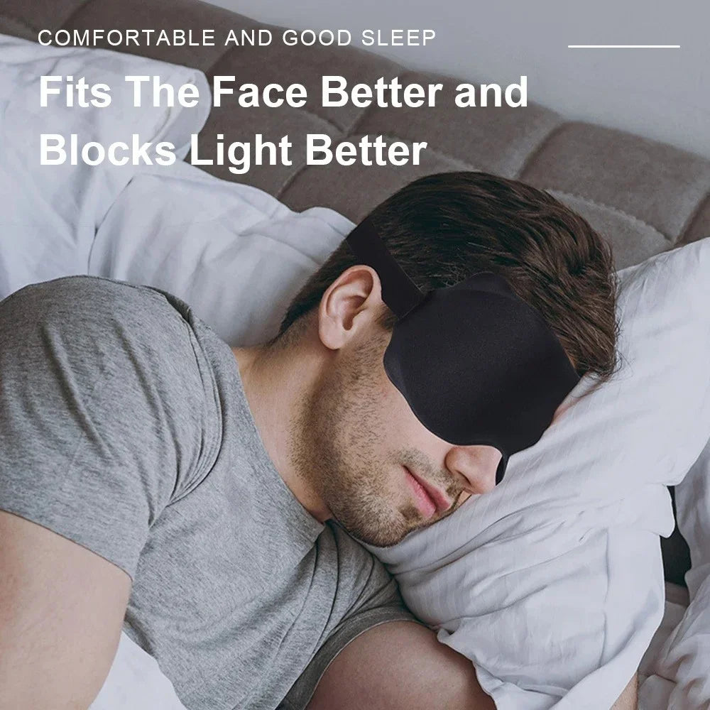 3D Sleeping Mask Slaapmasker Night Sleep Patch Portable Eyemask Pad Sleeping Mask Eyepatch Blindfold Light Travel Nap Eye Mask Qme