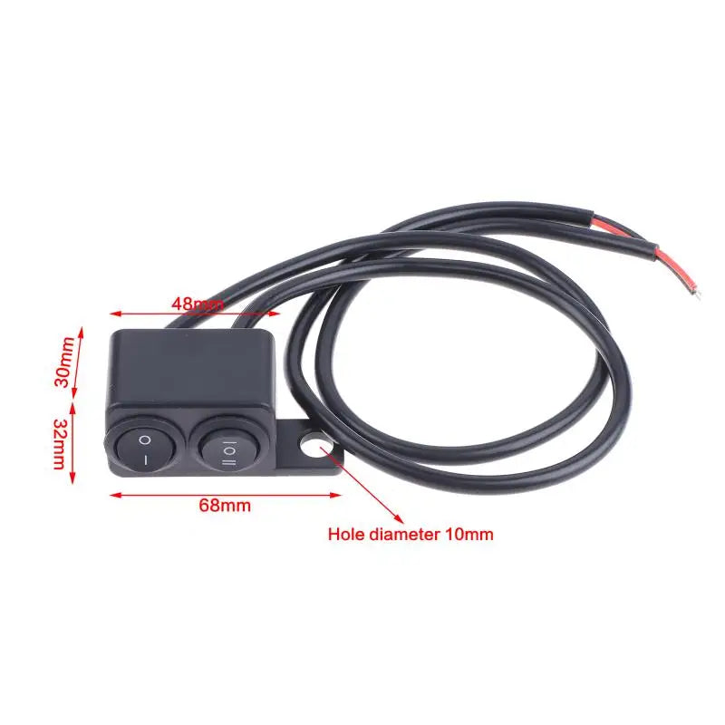 Push Light Off Button Waterproof Switch Motorcycle Switches Connector Qme