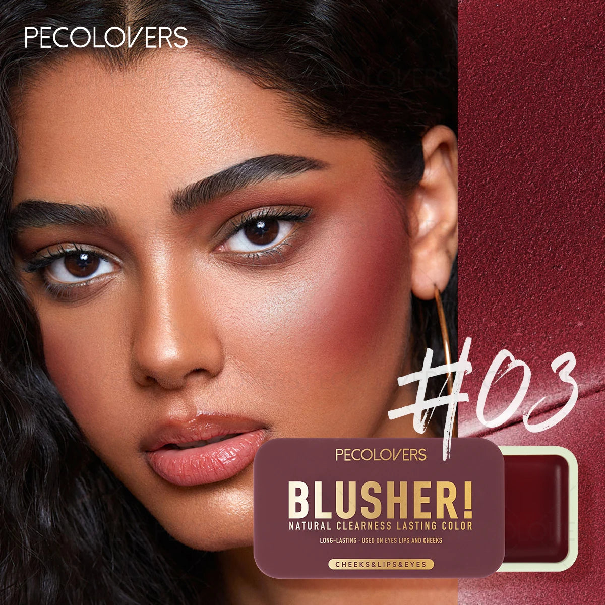 Waterproof Matte Blusher Natural Finish Makeup Look Use Eye Cheeks Qme 03