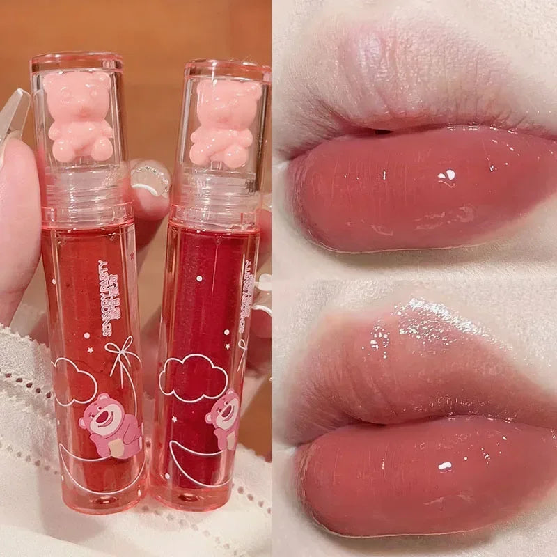 Moisturizing Mirror Lip Gloss Cute Water Light Lip Gloss Lasting Crystal Glossy Glaze Nude Red Liquid Lipstick Women Lips Makeup Qme